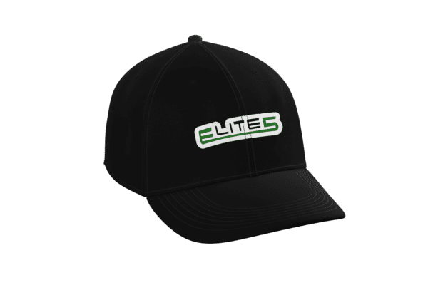 Elite5 Face Cap (Black, Coloured logo)