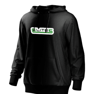 Elite5 Hoodie (Black, Coloured logo)